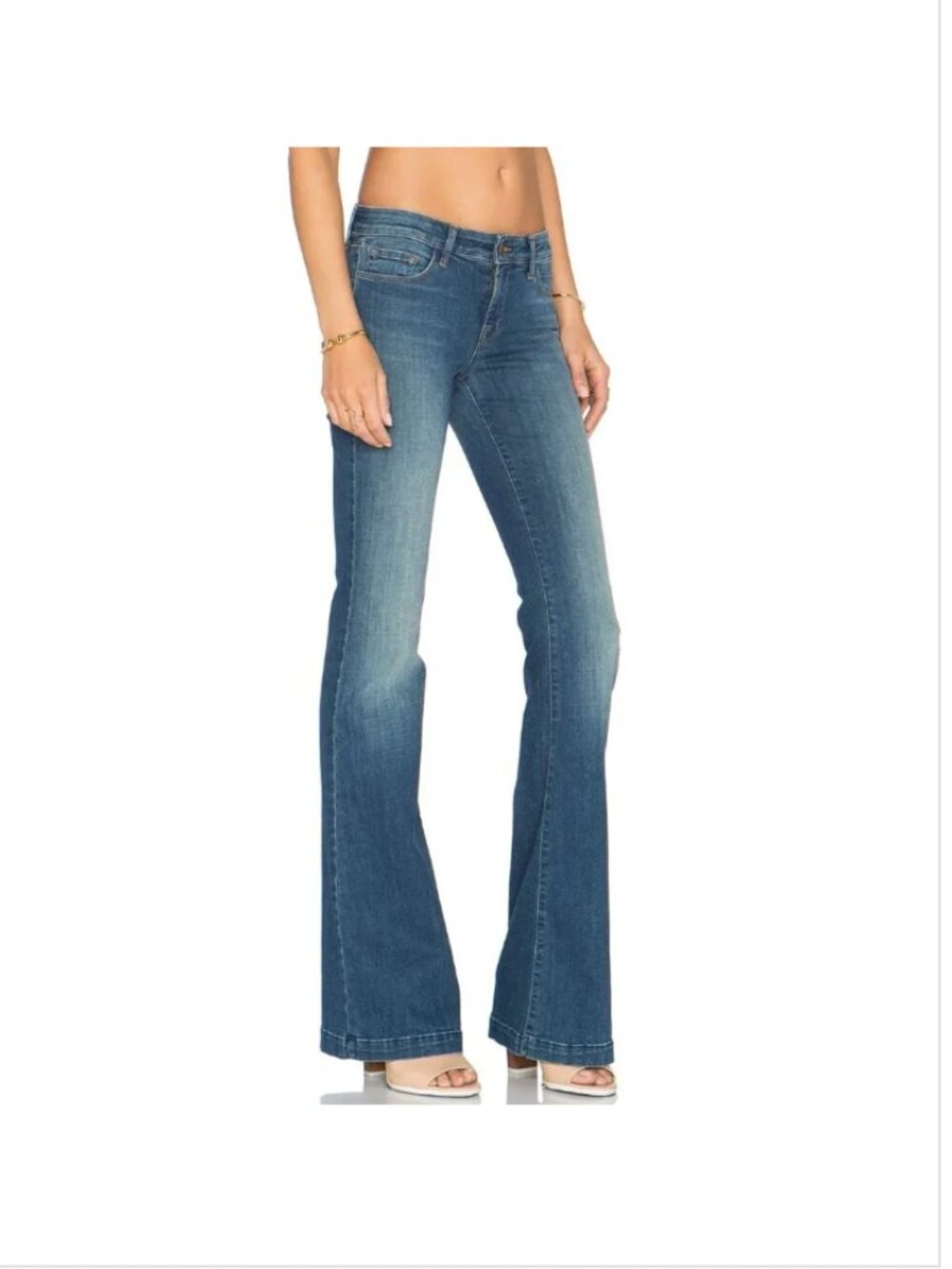 J Brand Lovestory Low Rise Bell Bottom Flare Jeans Dark Vintage Wash – Size 28